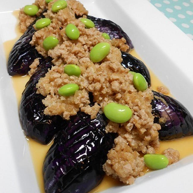 茄子のおろしそぼろがけ、、、ある日の晩ごはん