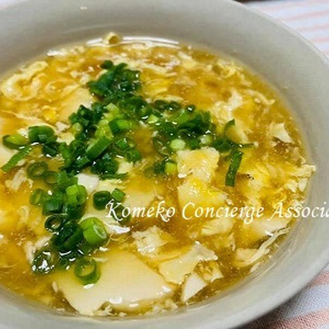 【Line公式】今週のレシピ『豆腐と卵の酸辣湯』をお届けします♪