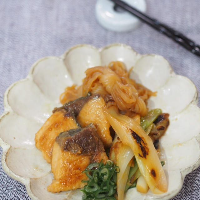 調味料１つde超簡単♡失敗しない♡ぶりとねぎのすき焼き煮♡