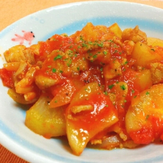 ＊豚肉と大根のトマト煮＊