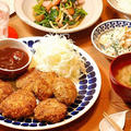 ７１３円＊総菜屋さん風のメンチカツ定食【自立】