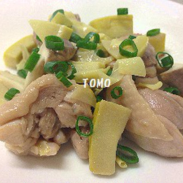 筍とエリンギ、鶏モモ肉の中華炒め