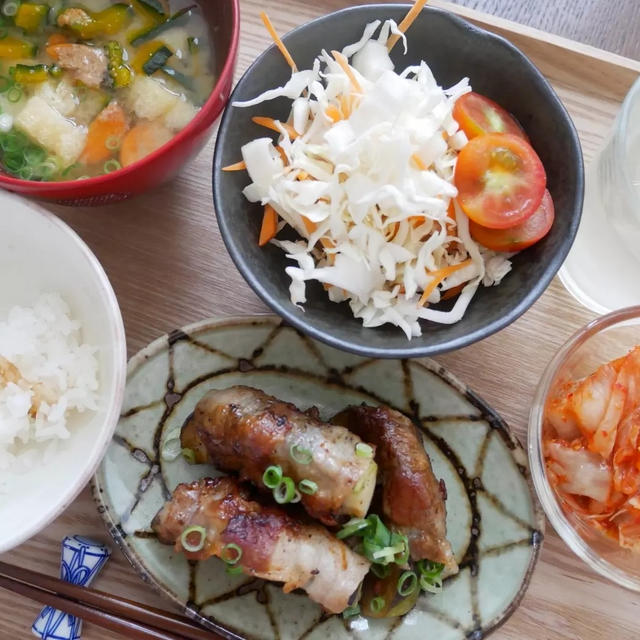 とろとろ炒めなすのの肉巻き、昨日のばんごはん