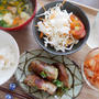 とろとろ炒めなすのの肉巻き、昨日のばんごはん