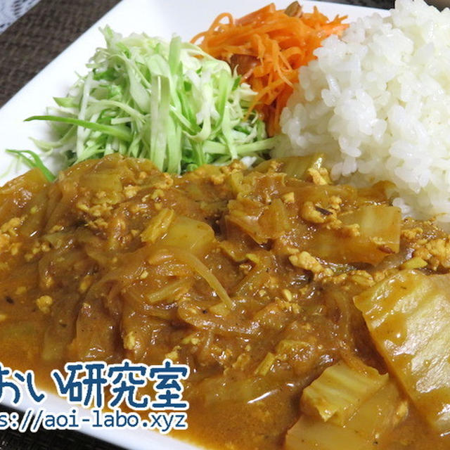 料理日記 51 / 白菜と鶏ひき肉の和風カレー