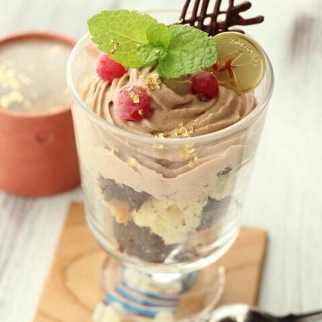 甘カフェ★残り物でチョコトライフル