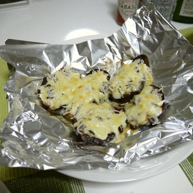 茄子のしらすチーズ焼き♪