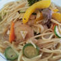 お昼に残り物でパスタ☆
