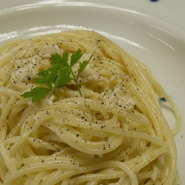 和えるだけ♪　夏にやさしい、帆立とマスカルポーネのクリームパスタ