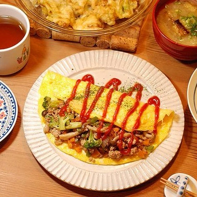 夏野菜たっぷりオムレツ定食【FUKUOKA MUSIC FES行ってきた～】