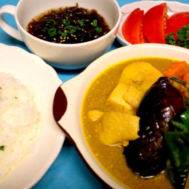 スープカレー　＆　自由研究完成!　頑張った息子くん!