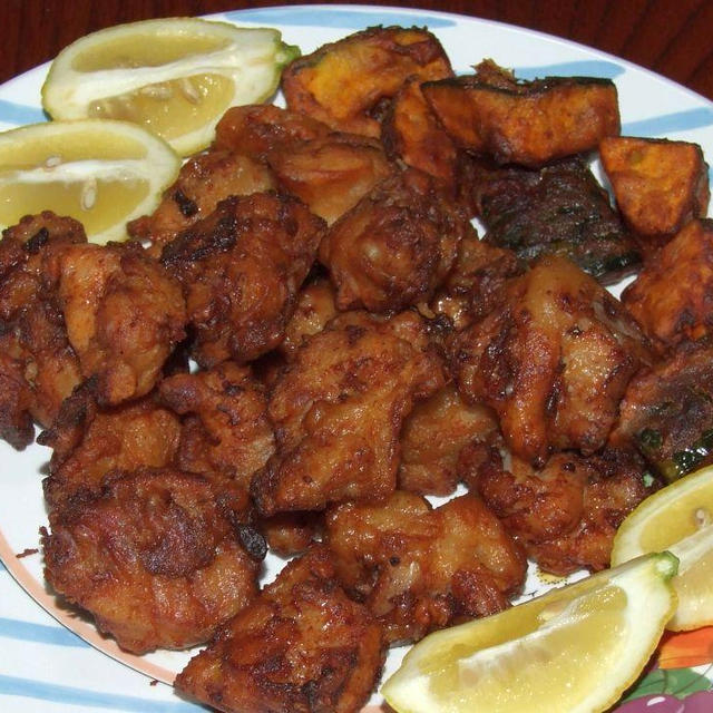 鶏肉と南瓜の唐揚げ