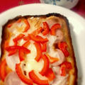魚肉ソーセージのピザ風トースト