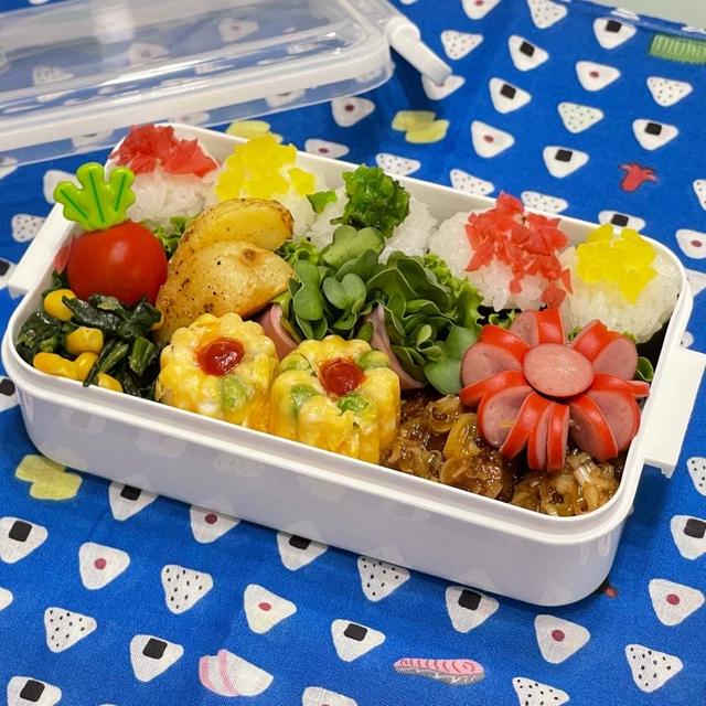 【お弁当】1個だとのんびり楽しみながら作れた(⑅ˊᵕˋ⑅)