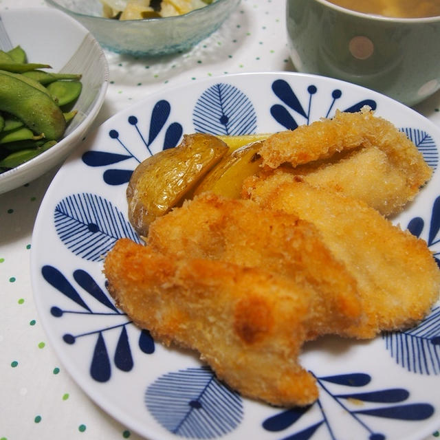 むね肉のチキンカツ♪衣で揚げればむね肉柔らか♪