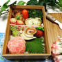 ビアハム紫陽花とちくわかたつむり弁当〖デコ弁〗#平日お昼ご飯はお弁当or外食