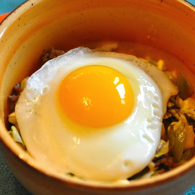 春キャベツの節約丼