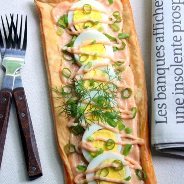 Hard Boiled Egg Tart茹で卵と明太子のタルト