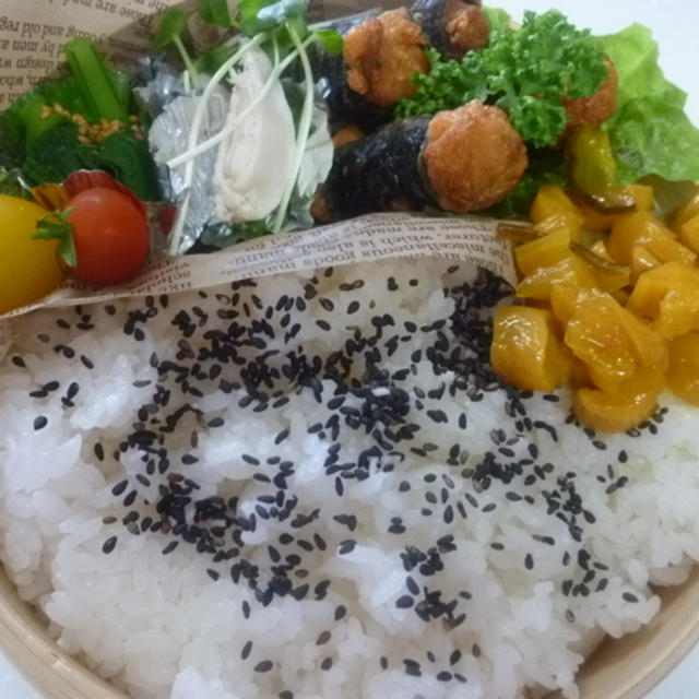 鶏胸肉海苔巻唐揚げ弁当★