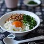 「釜玉納豆うどん」