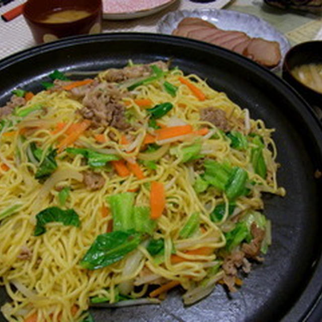 日曜日は手抜きで塩焼きそば〜☆