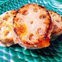 レンコンのひき肉はさみ焼き
