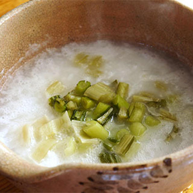 七草ならぬ野沢菜のお粥