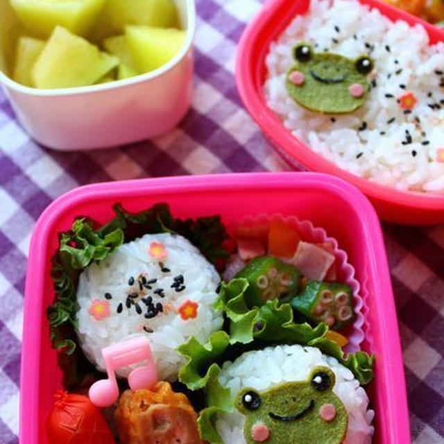 キャラ弁**ワンポイントかえるさん