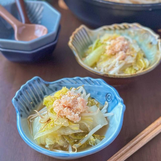 どこかほっこりする味☆白菜とズワイガニ缶の蒸し煮