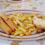スペイン流目玉焼き（フライドエッグ）/Huevos fritos con puntillas
