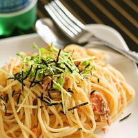 レッドサーモンのたらこクリームパスタ