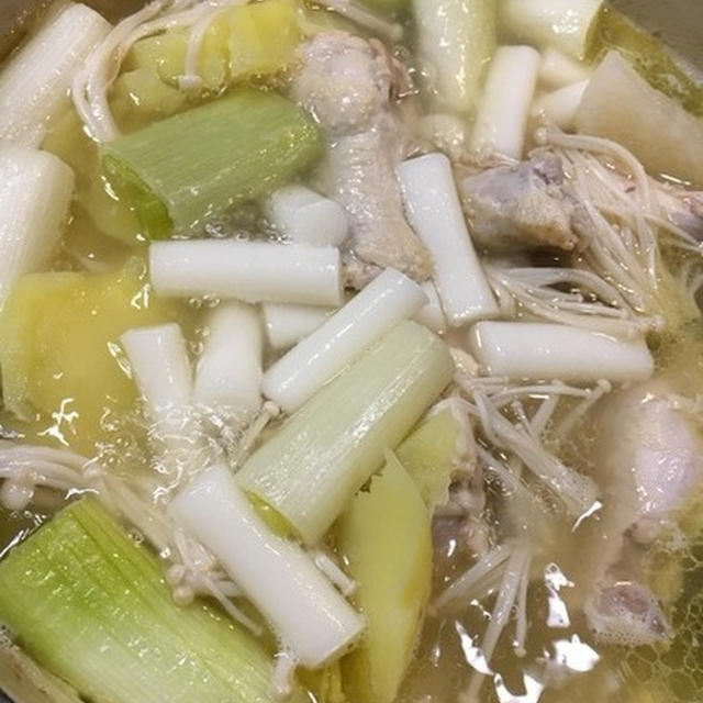 タッカンマリ風のスープ+豚肉炒め巻き