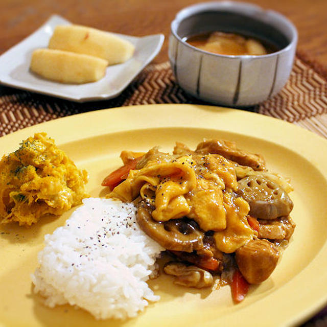 今週から学校！買い物無しカレーあんかけ晩ごはん