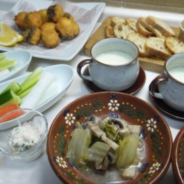 プリプリ海老で椎茸フライ♪