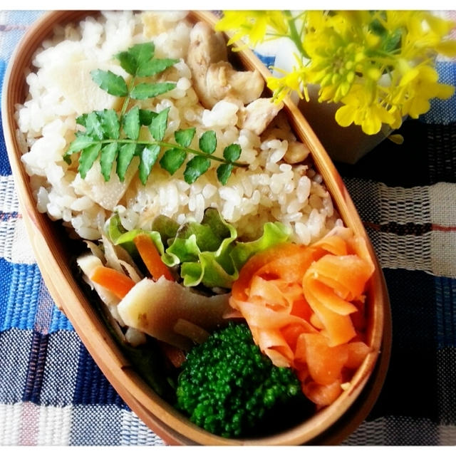 子供達へ届け春の香り～筍ご飯♡デリバリ～残り物でＭｙ弁当作っちゃいました(*^^*)