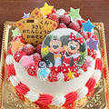 【ミッキー&ミニーのケーキ】ミキミニのお写真デコレーション♪