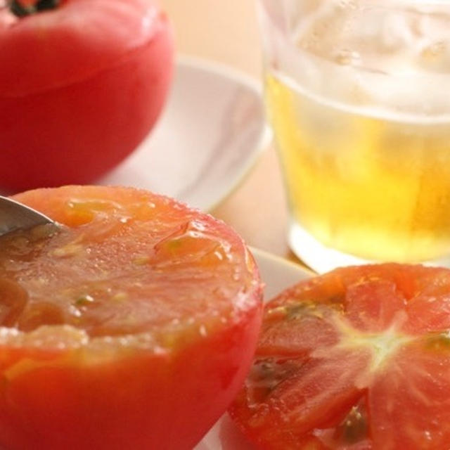 ［夏の簡単おかず］丸ごとトマトカップゼリーの前菜風