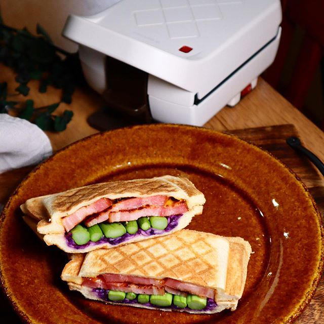 アスパラベーコンのホットサンド♡【#簡単レシピ#ホットサンド】