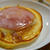 牛乳とたまごでふわふわのホットケーキ。ハムチーズのせ☆