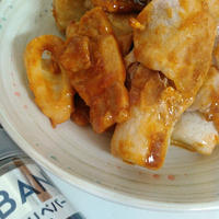 辛味調節。豚ちくわのコチュマヨ炒め