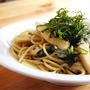 粉だしを使って、イカ入り和風パスタ