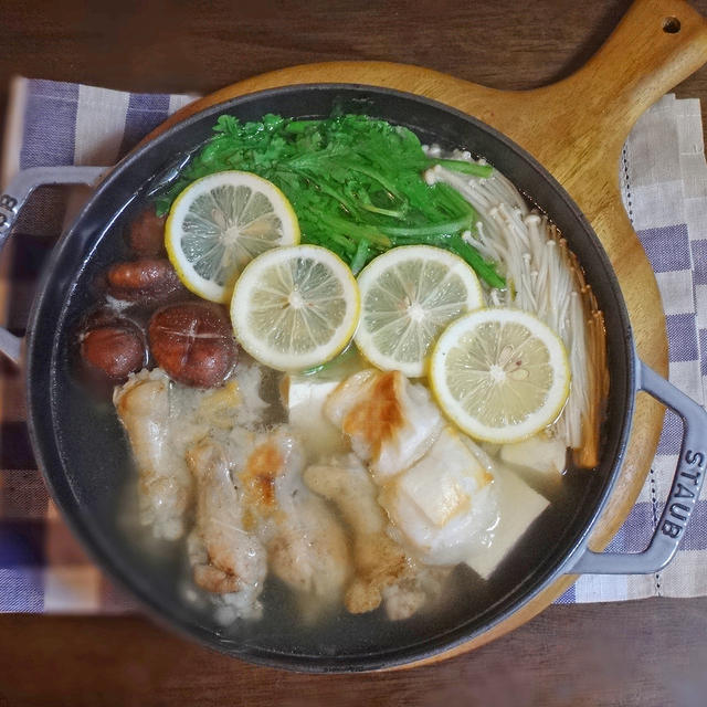 あったか！鶏手羽のレモン湯豆腐