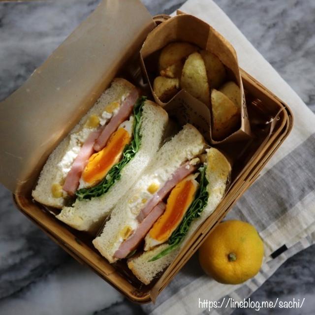 息子の＊サンドイッチ弁当♡【#お弁当#サンドイッチ】