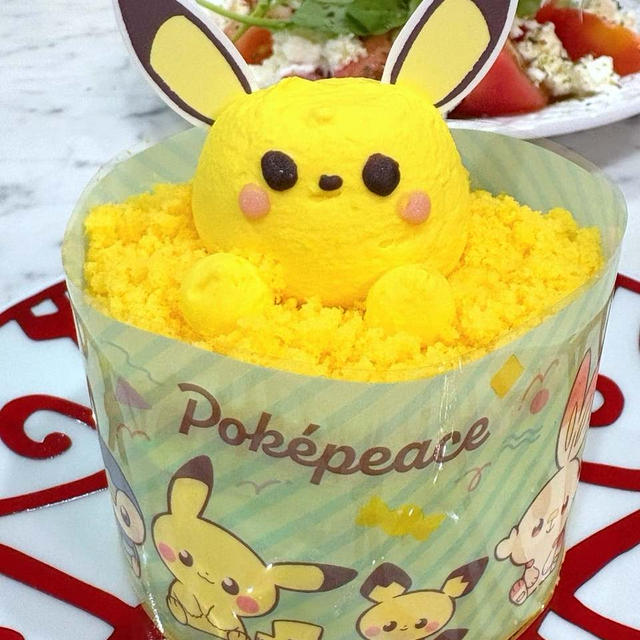 ピカチュウのチョコバナナケーキ♪