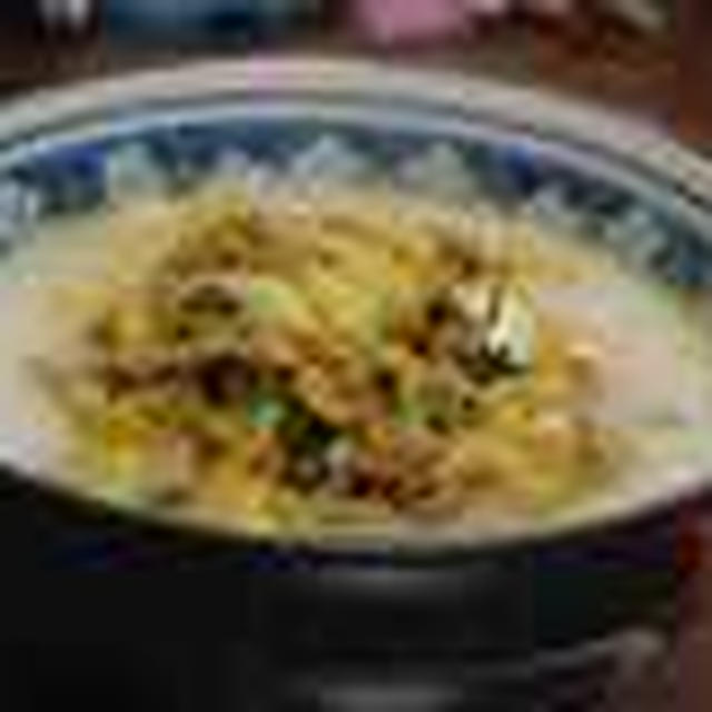 豆乳スープの卵麺