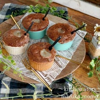 レンジで40秒で作れる「チョコバナナ蒸しパン」他フーディストノートに掲載＆懐かしい学校