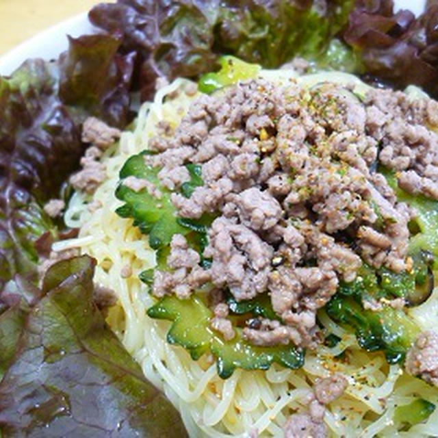 山椒香るゴーヤ入り冷麺を作ったよ☆