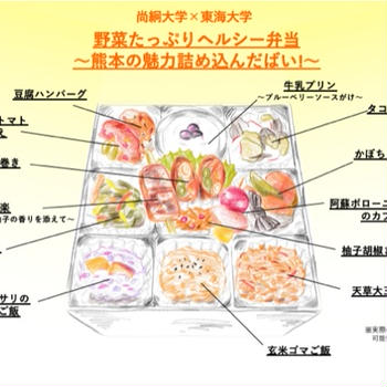 尚絅大学×東海大学 野菜たっぷりヘルシー弁当 ～