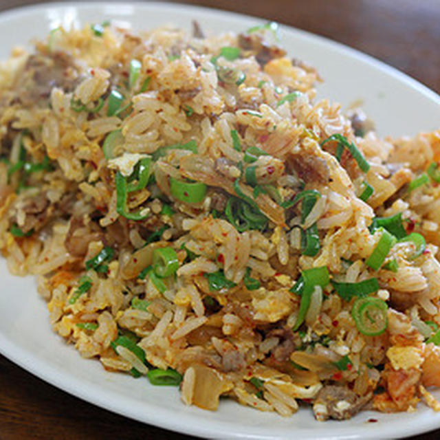 久しぶりに「キムチ炒飯」