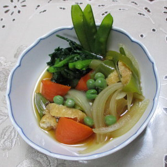 えんどうまめと薄揚げの煮物★★★